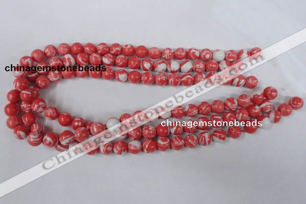 CTU1003 15.5 inches 10mm round synthetic turquoise beads wholesale