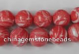 CTU1005 15.5 inches 14mm round synthetic turquoise beads wholesale