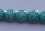 CTU11 15.5 inches 30mm round blue turquoise strand beads Wholesale