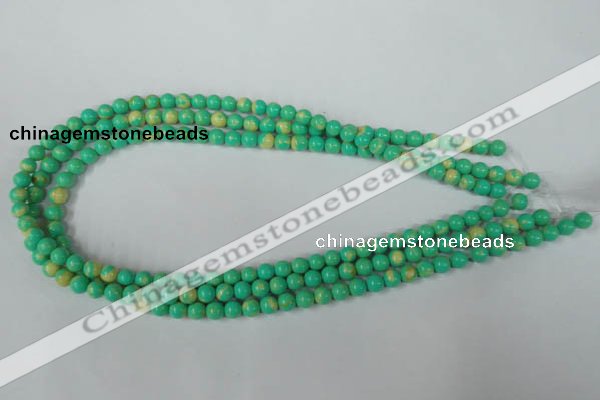 CTU1161 15.5 inches 6mm round synthetic turquoise beads wholesale