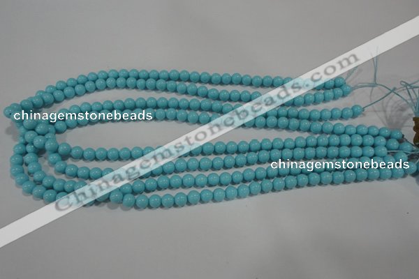 CTU1212 15.5 inches 8mm round synthetic turquoise beads