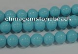 CTU1213 15.5 inches 10mm round synthetic turquoise beads