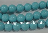 CTU1214 15.5 inches 12mm round synthetic turquoise beads