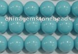 CTU1215 15.5 inches 14mm round synthetic turquoise beads