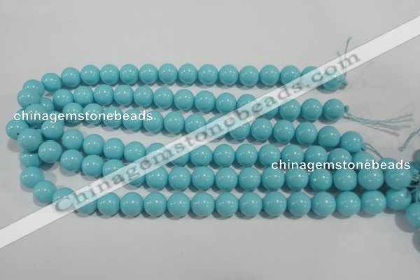 CTU1215 15.5 inches 14mm round synthetic turquoise beads