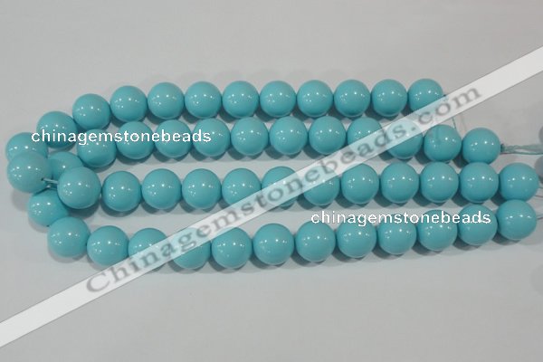 CTU1216 15.5 inches 16mm round synthetic turquoise beads