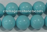 CTU1217 15.5 inches 18mm round synthetic turquoise beads