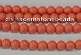 CTU1312 15.5 inches 6mm round synthetic turquoise beads