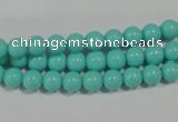 CTU1381 15.5 inches 5mm round synthetic turquoise beads