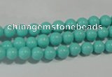 CTU1382 15.5 inches 6mm round synthetic turquoise beads