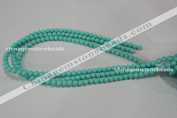 CTU1382 15.5 inches 6mm round synthetic turquoise beads