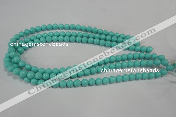 CTU1383 15.5 inches 8mm round synthetic turquoise beads