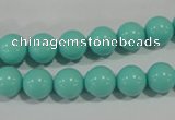 CTU1384 15.5 inches 10mm round synthetic turquoise beads