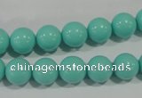 CTU1385 15.5 inches 12mm round synthetic turquoise beads