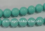 CTU1385 15.5 inches 12mm round synthetic turquoise beads