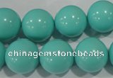 CTU1388 15.5 inches 18mm round synthetic turquoise beads