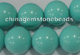 CTU1389 15.5 inches 20mm round synthetic turquoise beads