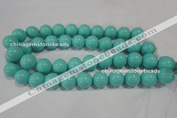 CTU1389 15.5 inches 20mm round synthetic turquoise beads