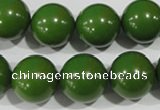 CTU1398 15.5 inches 18mm round synthetic turquoise beads