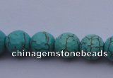 CTU14 15.5 inches 10mm faceted round blue turquoise beads Wholesale