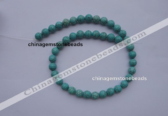 CTU14 15.5 inches 10mm faceted round blue turquoise beads Wholesale