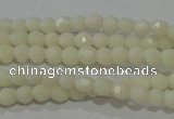 CTU1441 15.5 inches 3mm faceted round synthetic turquoise beads