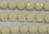 CTU1445 15.5 inches 12mm faceted round synthetic turquoise beads