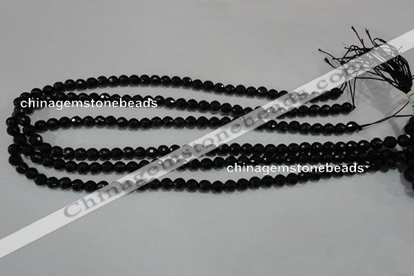 CTU1481 15.5 inches 4mm faceted round synthetic turquoise beads