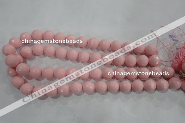 CTU1514 15.5 inches 10mm faceted round synthetic turquoise beads