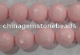 CTU1518 15.5 inches 18mm faceted round synthetic turquoise beads