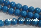 CTU1620 15.5 inches 4mm round synthetic turquoise beads