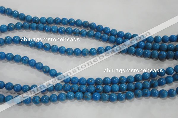 CTU1620 15.5 inches 4mm round synthetic turquoise beads