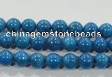 CTU1622 15.5 inches 8mm round synthetic turquoise beads