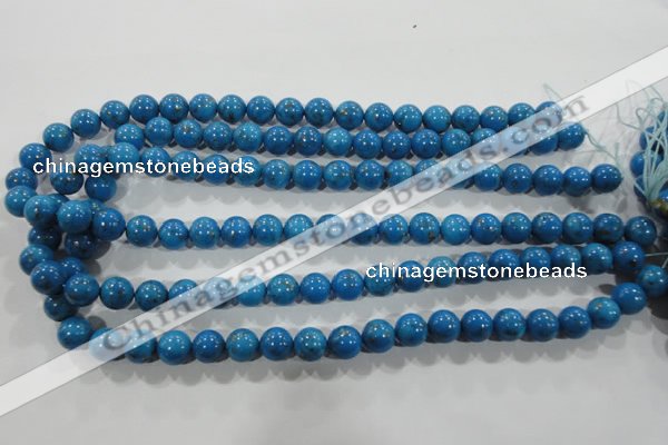 CTU1623 15.5 inches 10mm round synthetic turquoise beads