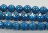 CTU1624 15.5 inches 12mm round synthetic turquoise beads