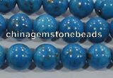 CTU1626 15.5 inches 16mm round synthetic turquoise beads