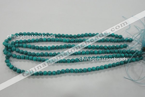 CTU1672 15.5 inches 6mm round synthetic turquoise beads