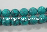 CTU1674 15.5 inches 10mm round synthetic turquoise beads