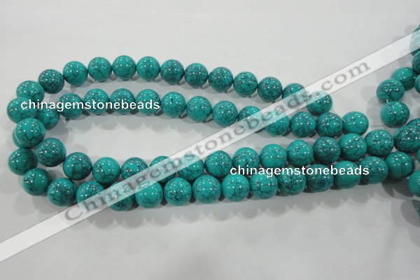 CTU1675 15.5 inches 12mm round synthetic turquoise beads