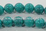 CTU1676 15.5 inches 14mm round synthetic turquoise beads