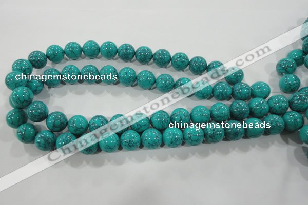 CTU1677 15.5 inches 16mm round synthetic turquoise beads