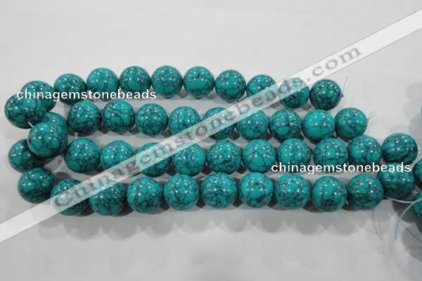 CTU1678 15.5 inches 18mm round synthetic turquoise beads