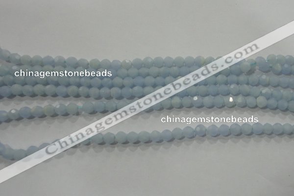 CTU1741 15.5 inches 4mm faceted round synthetic turquoise beads