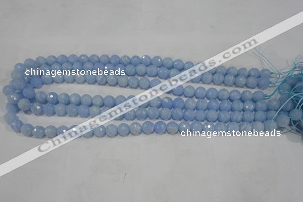 CTU1742 15.5 inches 6mm faceted round synthetic turquoise beads