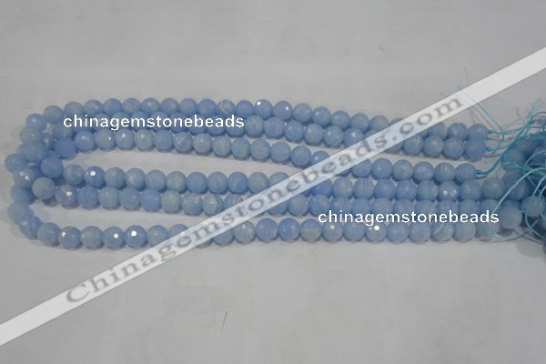 CTU1743 15.5 inches 8mm faceted round synthetic turquoise beads