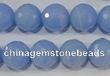 CTU1746 15.5 inches 14mm faceted round synthetic turquoise beads