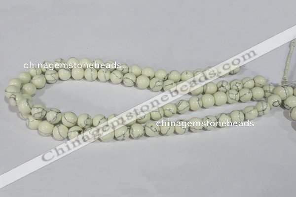 CTU1793 15.5 inches 8mm round synthetic turquoise beads