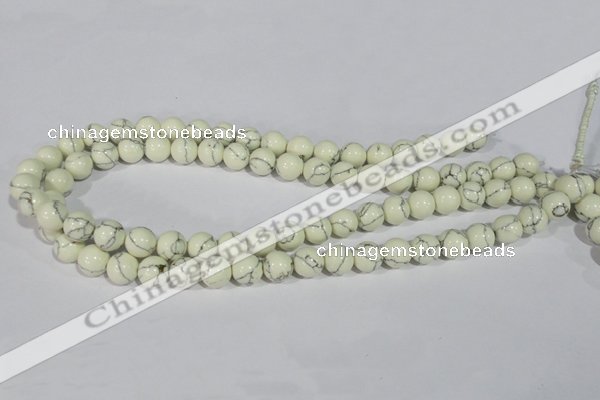 CTU1798 15.5 inches 18mm round synthetic turquoise beads