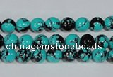 CTU1802 15.5 inches 6mm round synthetic turquoise beads