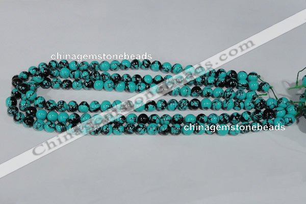 CTU1802 15.5 inches 6mm round synthetic turquoise beads